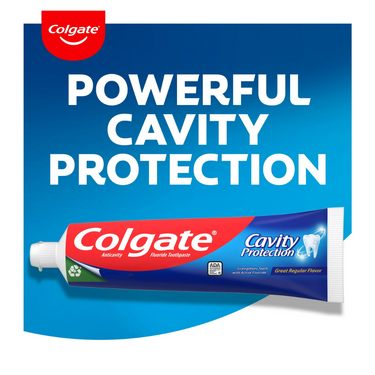 Colgate Cavity Protection Toothpaste with Fluoride, Great Regular Flavor